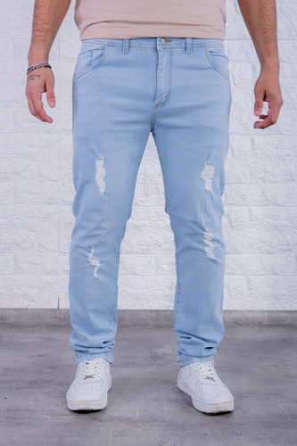 Pantalon Jean Semi Chupin Elastizado Talles Grandes 50 - 58