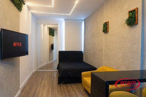 Imagem 8 de 22 de Kitnet Decorada E Totalmente Mobiliada - Nunca Usada- No Centro De São Paulo - Kn0010