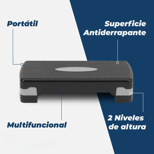 Banco Escalon De Ejercicio Step Rutinas Aerobics Ajustable A