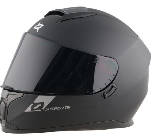 Imagen 6 de 9 de Casco Integral Moto Negro Mate Con Lentes - Gkmotos.uy
