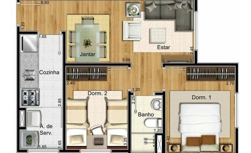 Imagem 16 de 16 de Apartamento Com 02 Dormitórios E 50 M² A Venda Núcleo Do Engordador, São Paulo | Sp. - Ap344141v