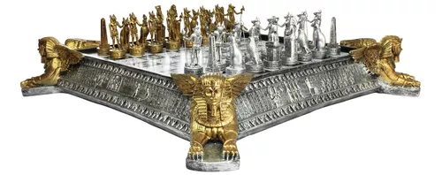 Jogo de Xadrez Luxo Reis do Egito Oficial Verito