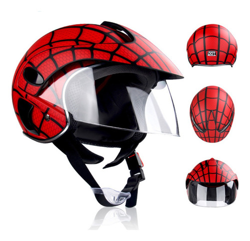 Casco Para Niños Diseño Cerrado C/mica Transparente Dot