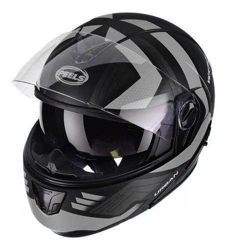 Imagem 4 de 6 de Capacete Peels Urban Vertice Preto Fosco/prata