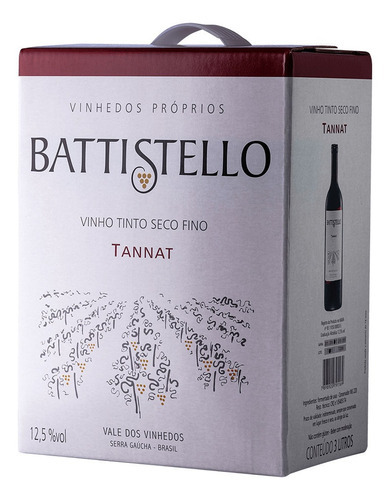 Vinho Battistello Tannat Tinto Bag In Box 3lts