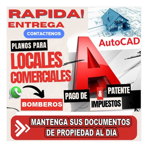 Planos Autocad, Bomberos, Locales, Permisologia, Galpones