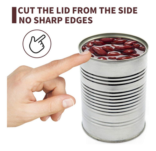 Abridor Manual De Latas Borde Suave, Mango Ergonómico De Seg