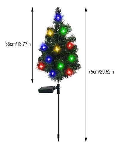 4 Pcs Led Solar Árbol De Navidad Luces Decoración De Jardín