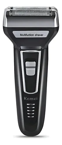 Aparador Barbeador Kemei KM-6558 Recarregável 3 Em 1 Cabeças Removíveis Bivolt