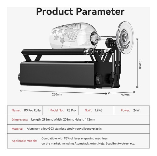 Grabador Láser Atomstack A5 Pro 40w Y Completo De Accesorios