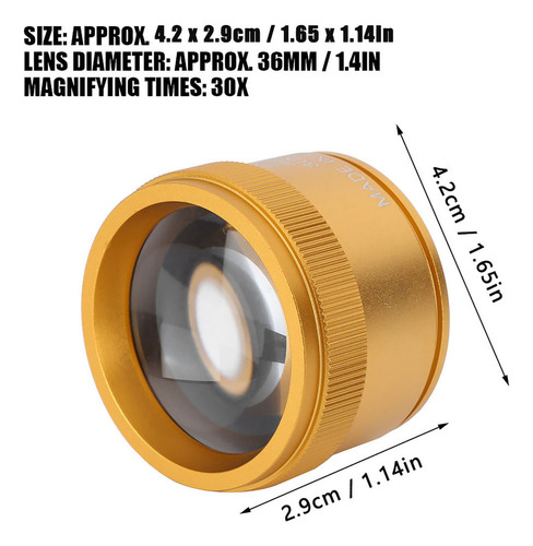 Lupa Portátil 30x Lupa De Mano Para Joyería