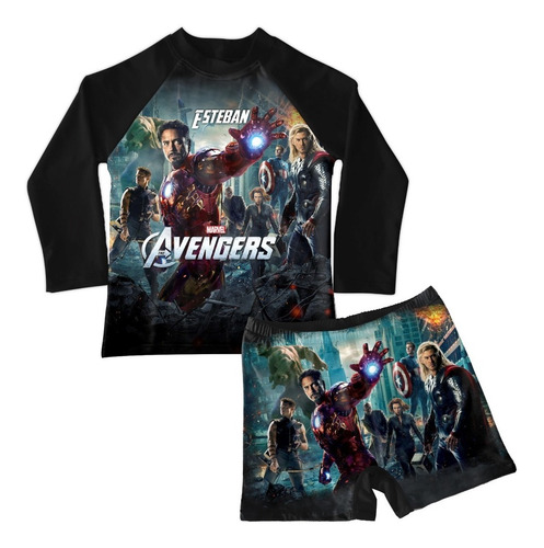 Conjunto De Traje De Baño Niño Avengers Vengadores 