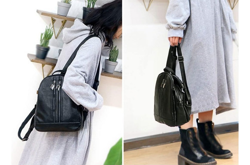 Mochila Eco Cuero Vintage Modelo Moon 2034