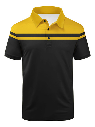 Valanch Camisa Golf Para Hombre Manga Corta Estampada Que