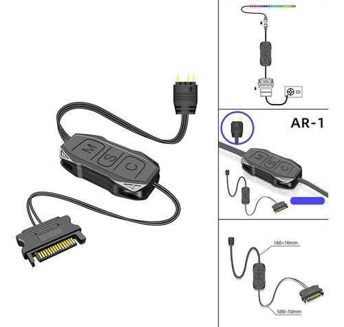 Nuevo Controlador Argb De 5v, Botón De 3 Pines, Fuente De