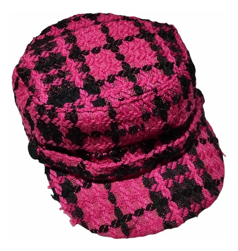 Gorro De Lana Mujer Diseño Cuadritos Varios Colores