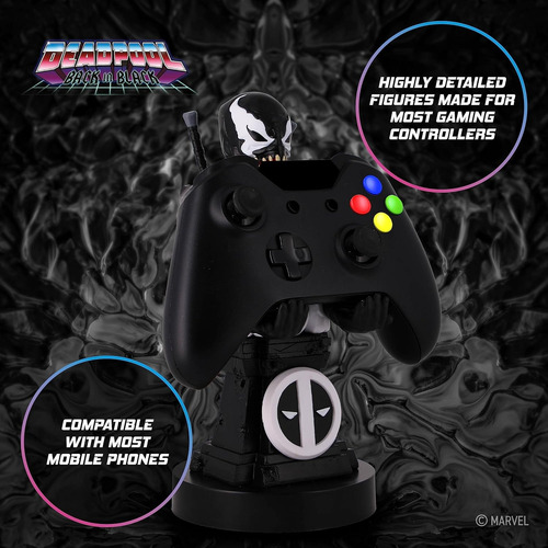 Basecontrol Deadpool Black Venom Xbox One Ps4 Cel Cable Usb