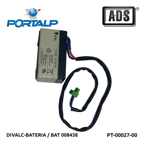 Batería D/respaldo D/acido D/plomo Divalc Bat-008438 Portalp