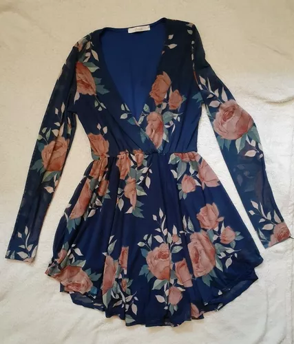 Vestido Con Flores Azul Shasa en venta en Guadalajara Jalisco por sólo $    Mexico
