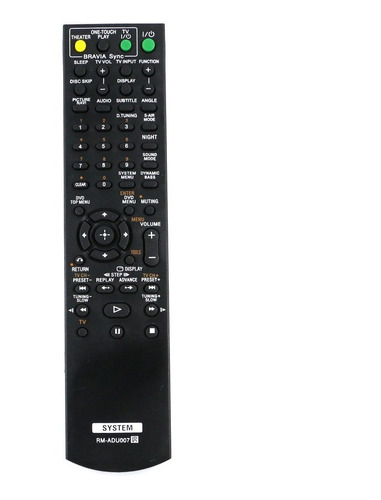 Rm-adu007 Nuevo Control Remoto Para El Sistema De Av Sony Da