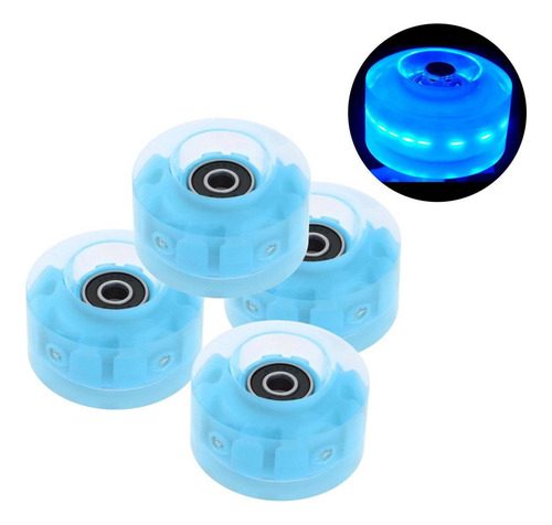 8pcs Led Quad Roller Skate Ruedas Iluminadas Con Rodamientos