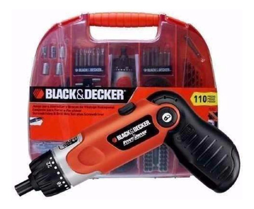 Atornillador Inalambrico Black Decker Fdx100 + 110 Accesorio