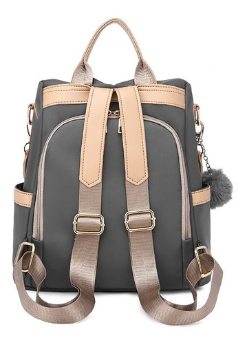 Mochila Mujer YRC Backpack Urbana Paño De Oxford Impermeable Anti-robo Monedero Color Gris 15L