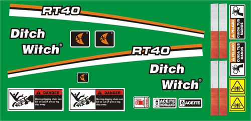 Calcomanías Para Ditch Witch Rt40