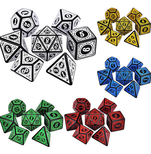 K A Juego De Dados For Accesorios De Juego Iidescent D4 D12
