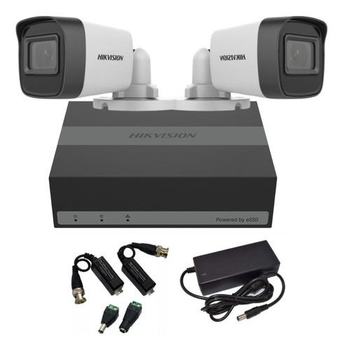 Kit De Camaras Hikvision X2 Cam+ Edvr De 4 Ch + Accesorios
