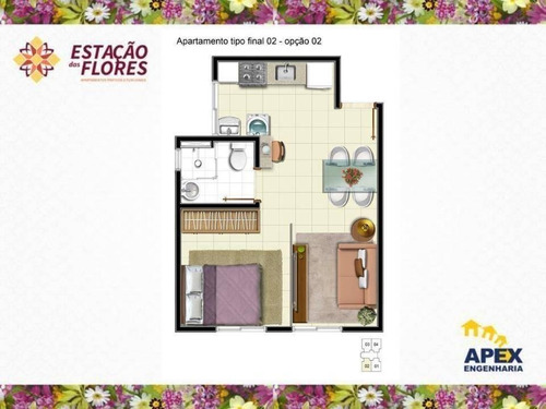 Imagem 15 de 16 de Qr 305 Samambaia Apartamento Estação Das Flores 1 Quarto 33 M² - Meuimn254 - 68460479