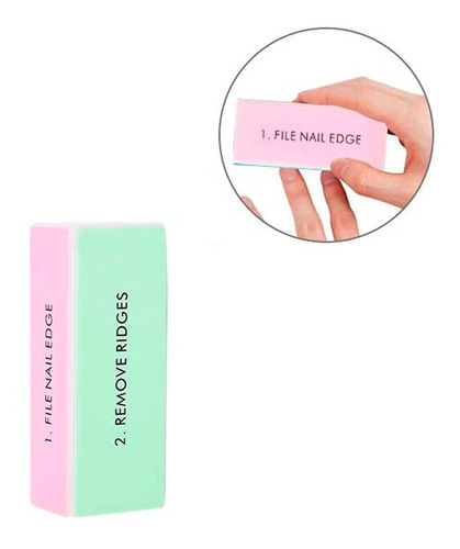 Herramientas Uñas De Limas Pedicura Arte Manicura Cubo 1pz