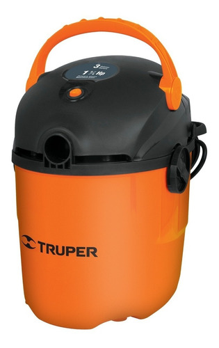 Imagen 1 de 3 de Aspiradora De tacho Truper ASPI-03 11L  naranja y negra 120V 60Hz
