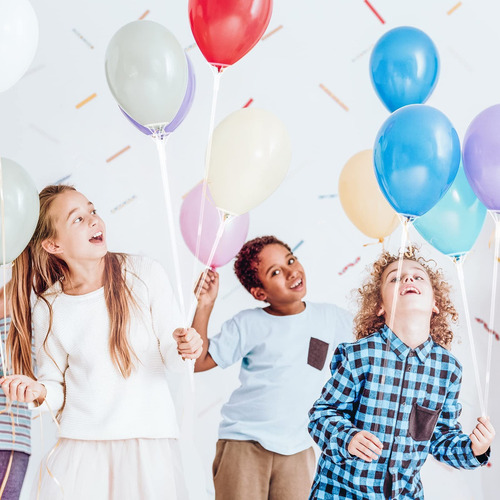 50pcs Porta Globos Paquete Espesar Con 50 Copas y 50 Varas de 40cm soporte base bastones para globos 50 bases y 50 popotes para soportar globos metalicos y latex