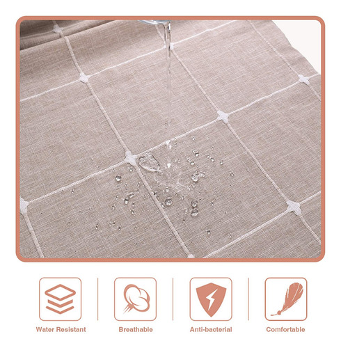 Manteles Rectangulares Impermeables Antimanchas Con Borlas 140x180cm