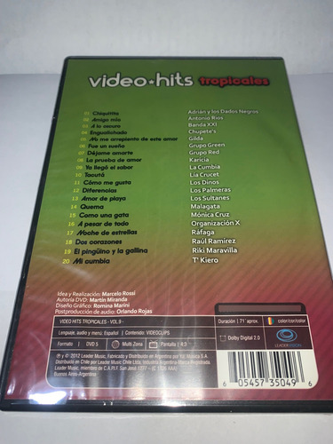 Video Hits De Los 80 Y 90 Tropicales Dvd Vol 9 Cerrado Estándar