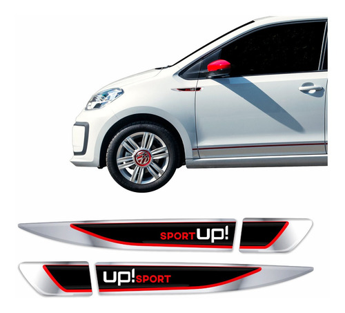 Adesivo Lateral Volkswagen Up Up! Sport Resinado Res57