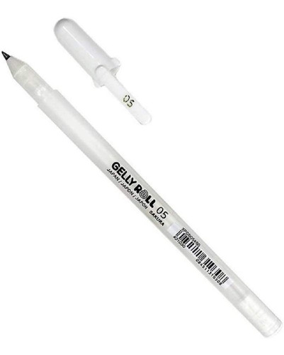 Imagem 1 de 4 de Caneta Gel Branca Gelly Roll 05 Sakura Ponta Fina