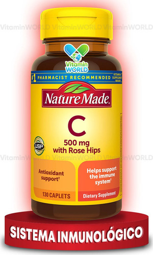 Nature Made Vitamina C De 500 Mg 130 Tabletas Sabor Sin Sabor