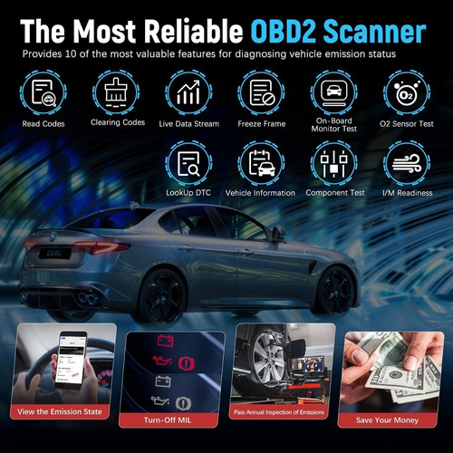 Escáner Automotriz - Laucnh Obd2 Crp909
