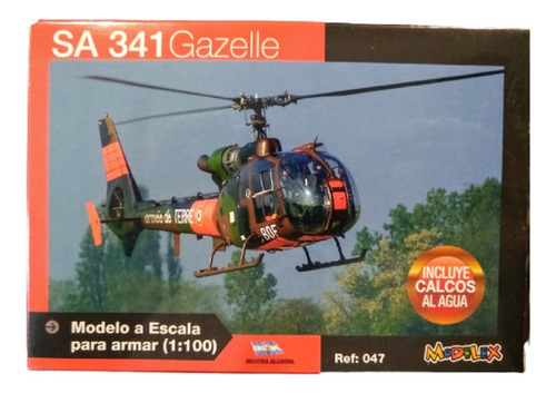 Helicóptero Sa 341 Gazelle 1:100 Modelex Maqueta - Aventure 