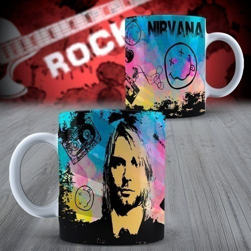 Imagen 3 de 5 de Plantillas Para Sublimar Tazas Bandas De Rock