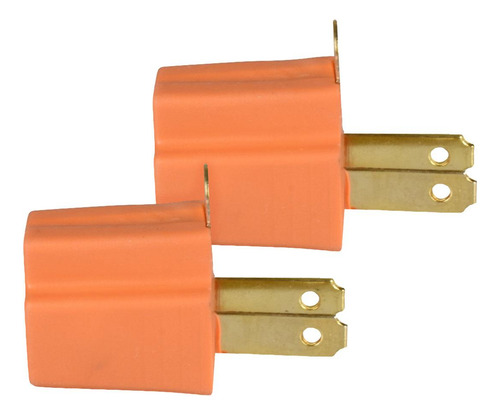 Pack De 2 Clavija Convertidora Steren 2 Piezas Naranja