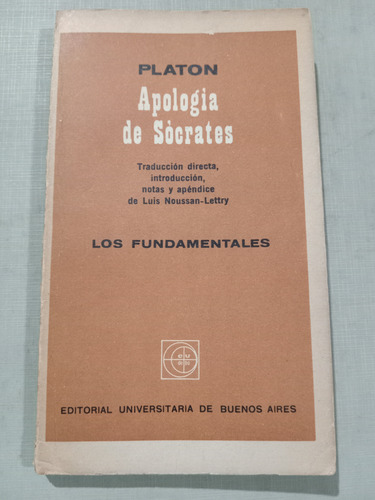 Platón: Apología De Sócrates - Los Fundamentales Eudeba (Usado)