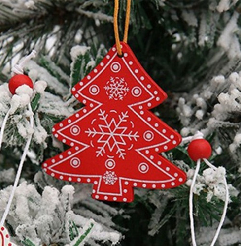 Paquete De 60 Artículos Navideños De Madera For Colgar Fies
