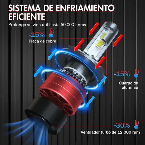 C0d Qcg Carcasa De Faro Cuadrada De 7 Pulgadas,9003/h4 Led