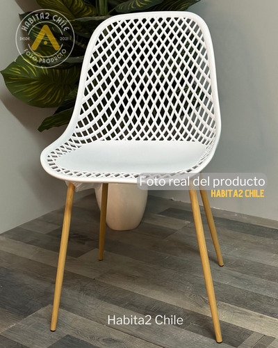 Set 4 Sillas Terraza Cafeteria Metal Polipropileno