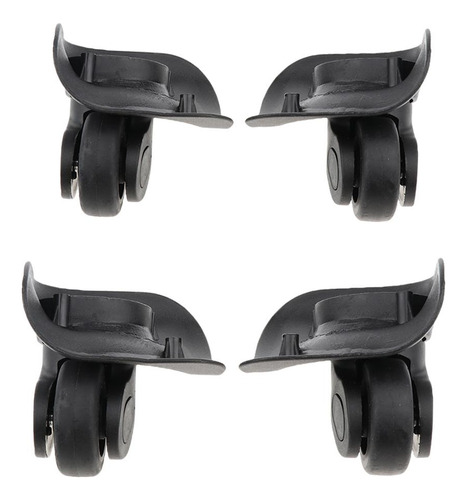 2 Pares De Ruedas De Maleta De Equipaje Duradero Negro