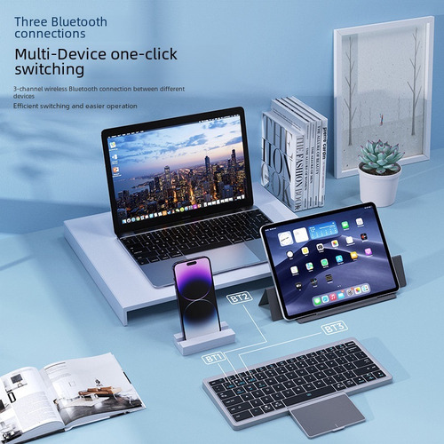 Teclado Bluetooth Táctil Portátil Tableta Universal