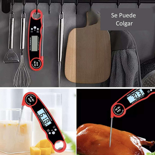 Termometro Digital Cocina Plegable Impermeable De -50 A 300º